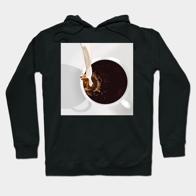 Coffee Cup Painting Hoodie by JadesCanvas